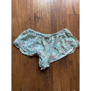 NWOT Victoria’s Secret Floral Print Lace Shorts